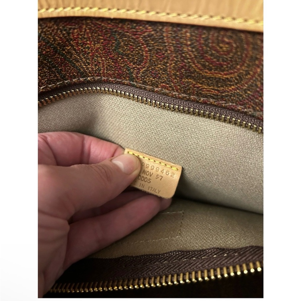 ETRO BOSTON RED PAISLEY Weekend Bag with Luggage Tag, Crossbody Strap, Clochette - Picture 14 of 15